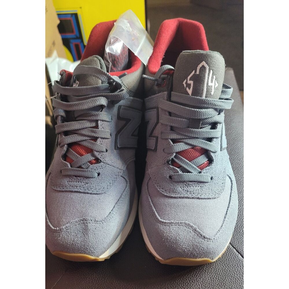 New Balance 574 ML574NEB Gray Red Gum Men's Size 10 ENCAP Sneakers NEW Box - Picture 4 of 7